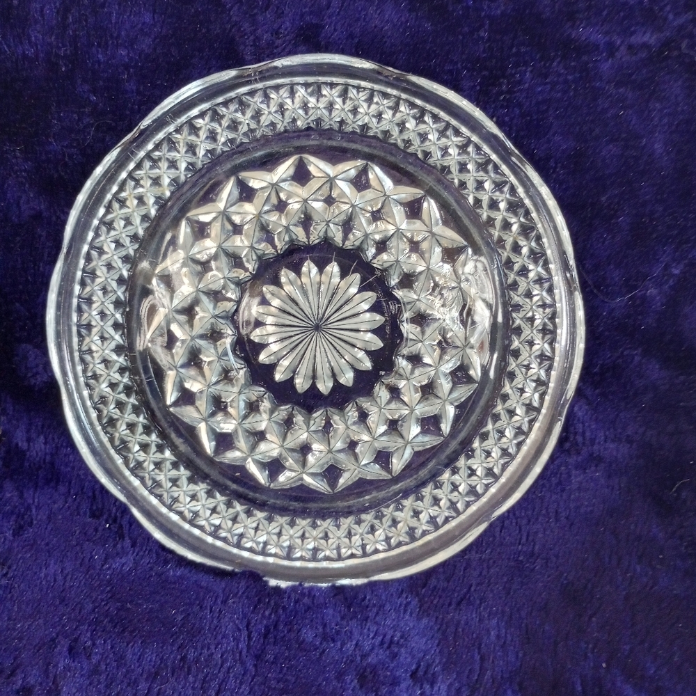 Vintage Crystal Anchor Hocking 6" Plate - Set of SIX